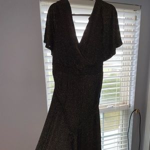 Plus size gold and black jumpsuit